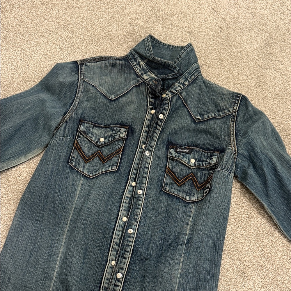 Wrangler Retro Light Blue Denim Shirt